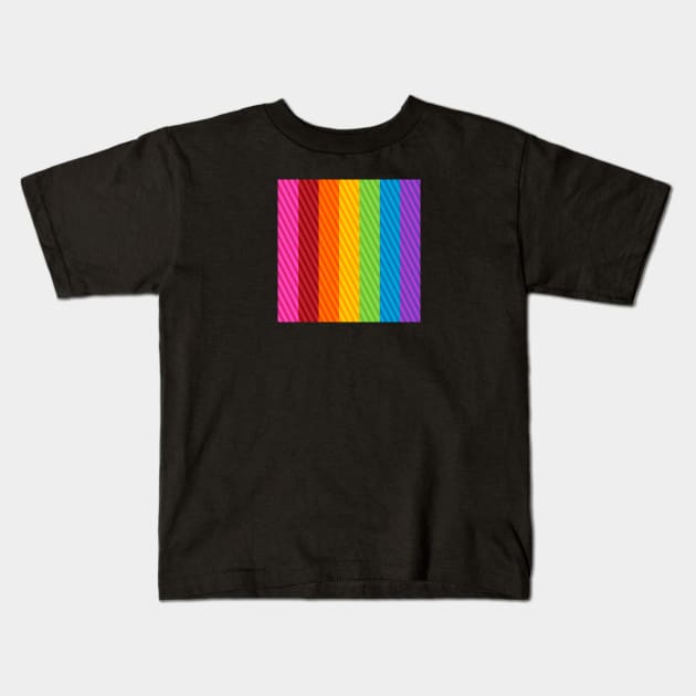 Rectangular Rainbow II Kids T-Shirt by banditotees